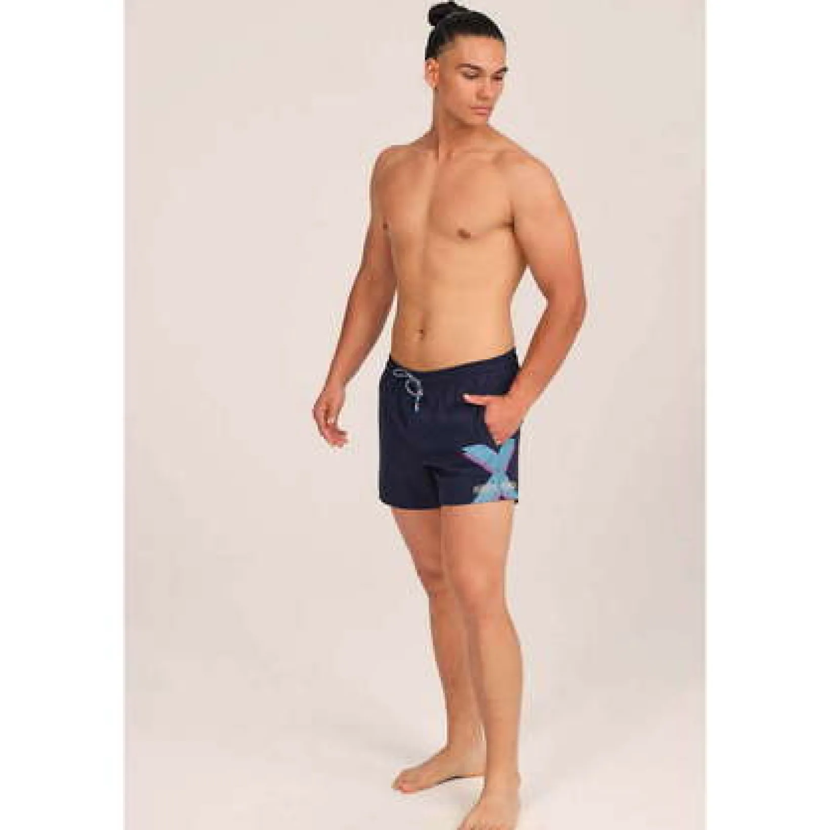 BAÑADOR HOMBRE ELÁSTICO CORTO MARINO