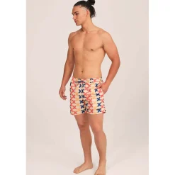 BAÑADOR HOMBRE ESTAMPADO LARGO NARANJA