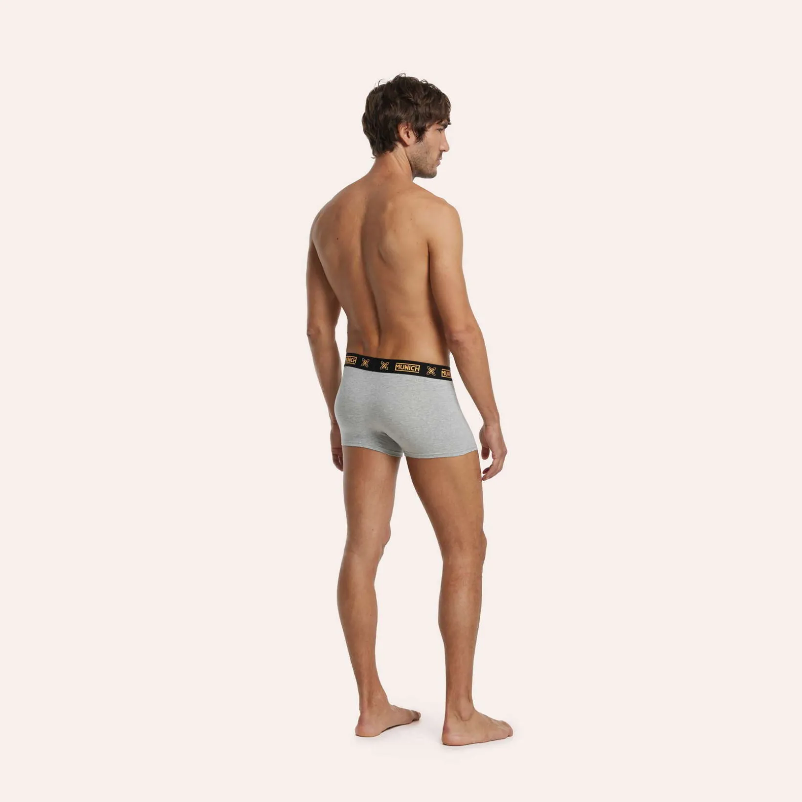 Calzonzillos MUNICH boxer de algodón-eslastano gris