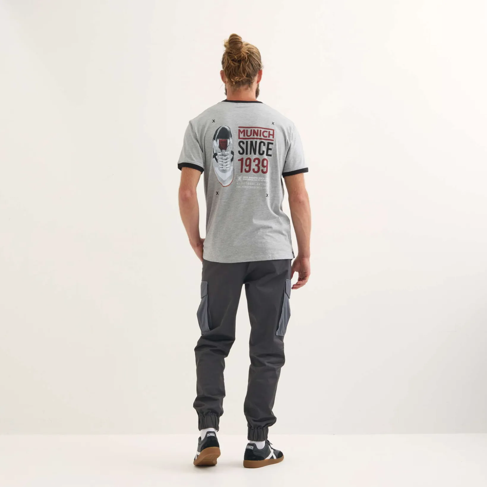 Camiseta MUNICH Goal lifestyle hombre de algodón-viscosa gris