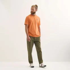 Camiseta MUNICH Heritage lifestyle hombre de algodón orgánico naranja