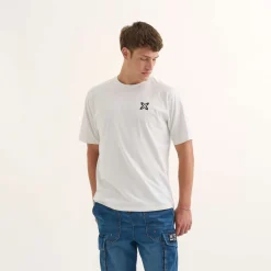 Camiseta MUNICH Skate streetwear hombre de algodón orgánico blanco
