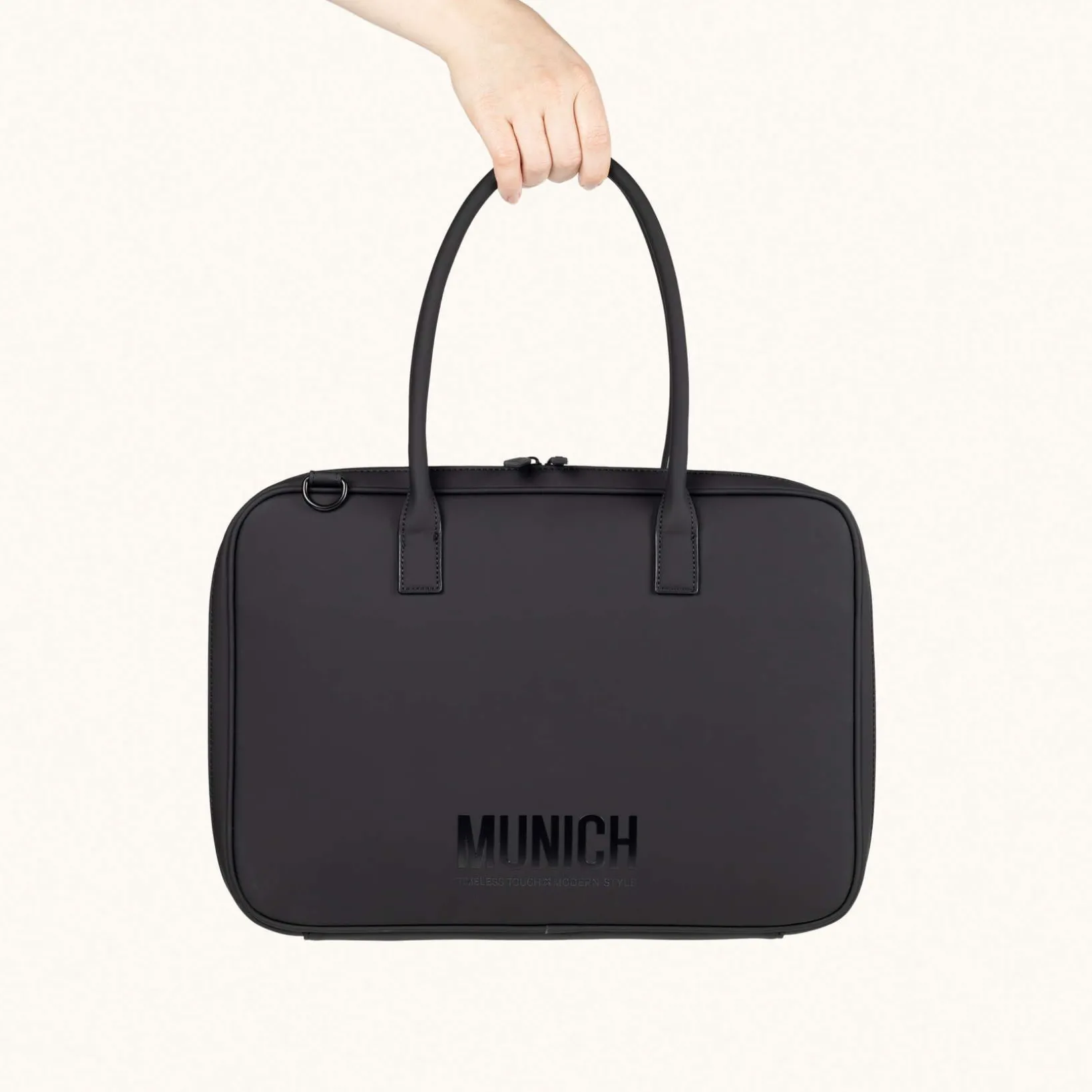 ESSENCE RECYCLED FW25 SHOPPER C/BLACK