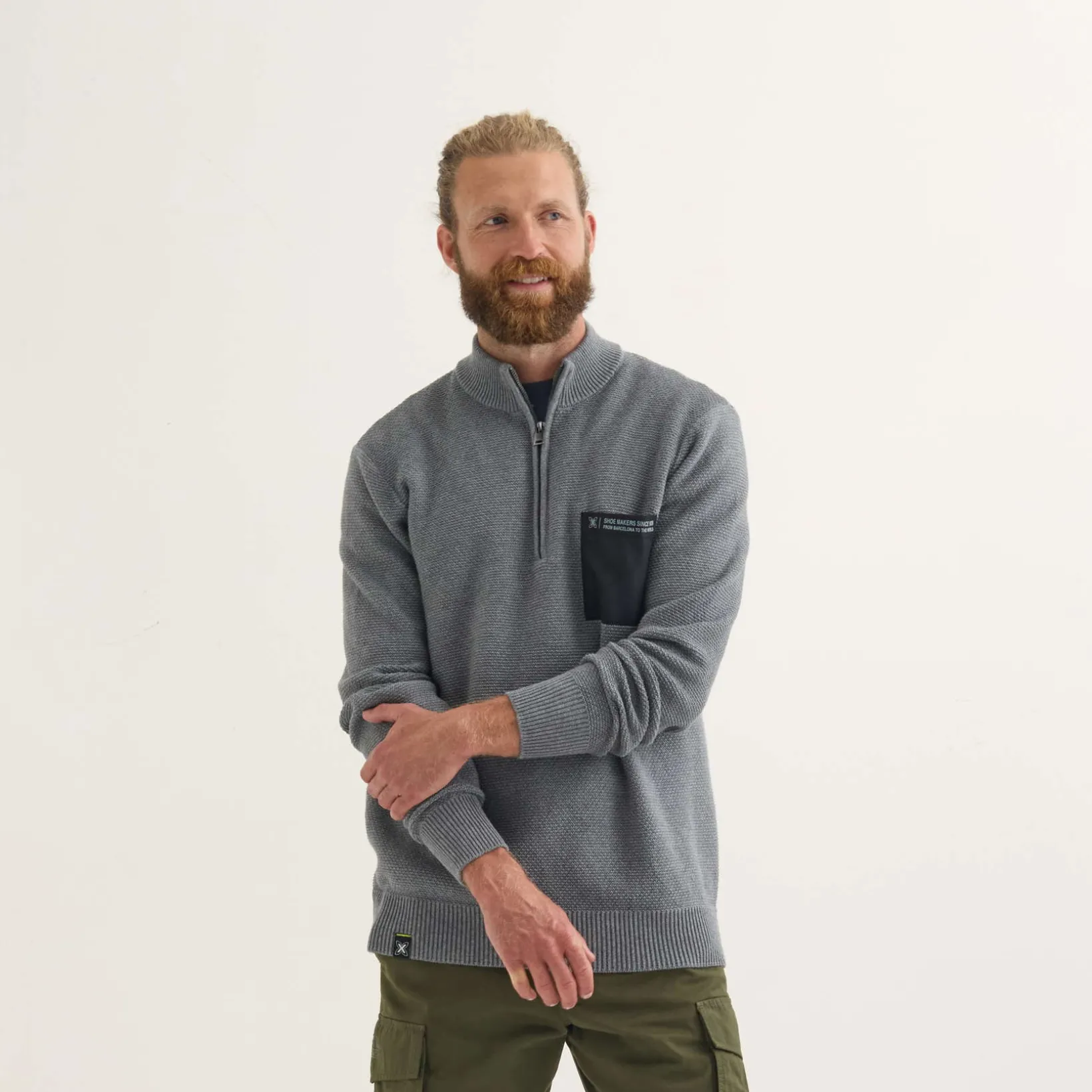 Jersey MUNICH Roma lifestyle hombre de algodón-poliéster gris