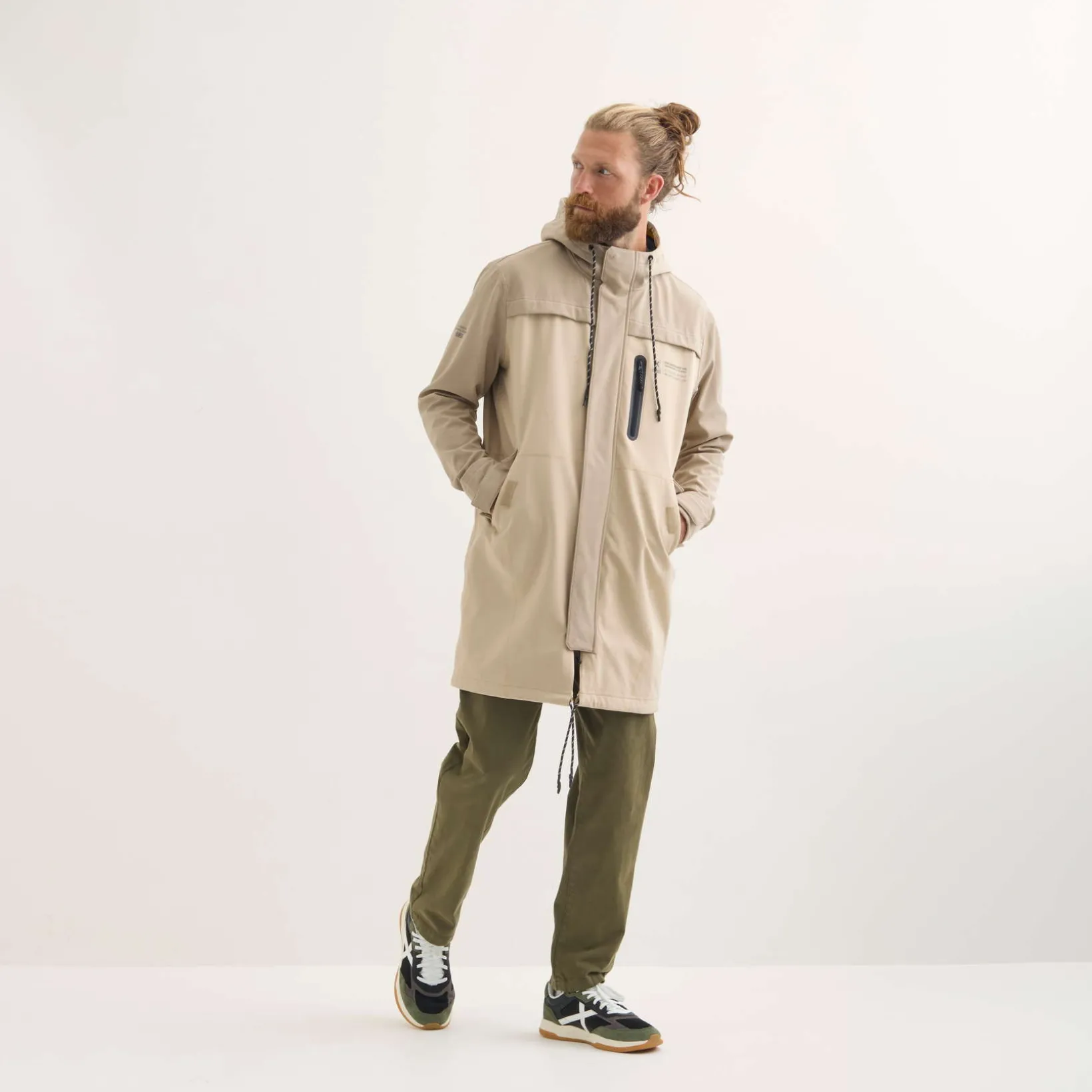 Parka MUNICH Rain lifestyle impermeable hombre de poliéster camel