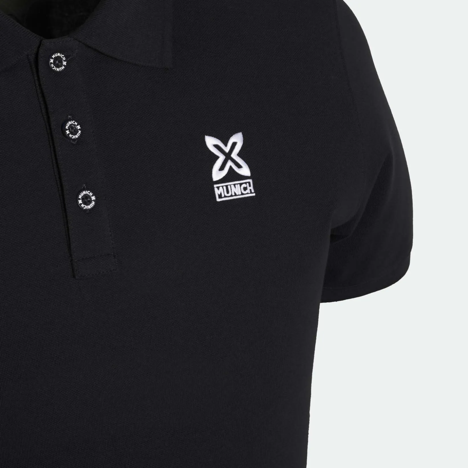 Polo MUNICH de algodón negro